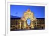 Triumphal Arch at Dusk, Lisbon, Portugal, South West Europe-Neil Farrin-Framed Photographic Print