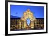 Triumphal Arch at Dusk, Lisbon, Portugal, South West Europe-Neil Farrin-Framed Photographic Print