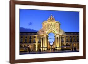 Triumphal Arch at Dusk, Lisbon, Portugal, South West Europe-Neil Farrin-Framed Photographic Print
