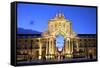 Triumphal Arch at Dusk, Lisbon, Portugal, South West Europe-Neil Farrin-Framed Stretched Canvas