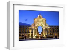 Triumphal Arch at Dusk, Lisbon, Portugal, South West Europe-Neil Farrin-Framed Photographic Print