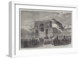 Triumphal Arch Erected at Naples During the Fetes Recently Held in That City-Frank Vizetelly-Framed Giclee Print