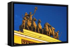 Triumphal Arch in Palace Square.-Jon Hicks-Framed Stretched Canvas