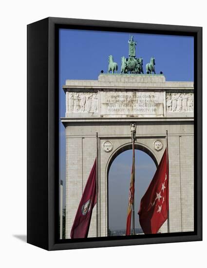 Triumphal Arch, Moncloa, Madrid, Spain-Upperhall-Framed Stretched Canvas