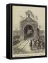 Triumphal Arch on the Alexandra Railway Bridge at Wuzeerabad-null-Framed Stretched Canvas