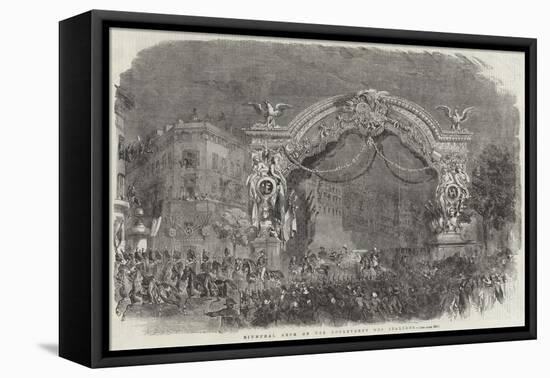 Triumphal Arch on the Boulevards Des Italiens-null-Framed Stretched Canvas