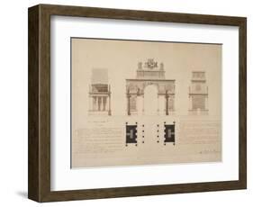 Triumphal Arch to the Emperor Napoleon I-Alexandre Gisors-Framed Giclee Print