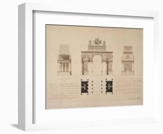 Triumphal Arch to the Emperor Napoleon I-Alexandre Gisors-Framed Giclee Print