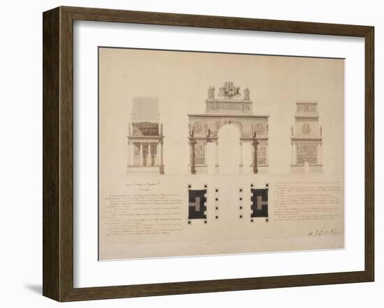 Triumphal Arch to the Emperor Napoleon I-Alexandre Gisors-Framed Giclee Print