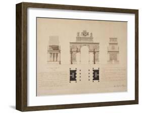 Triumphal Arch to the Emperor Napoleon I-Alexandre Gisors-Framed Giclee Print