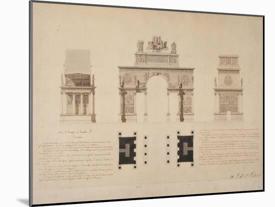 Triumphal Arch to the Emperor Napoleon I-Alexandre Gisors-Mounted Giclee Print