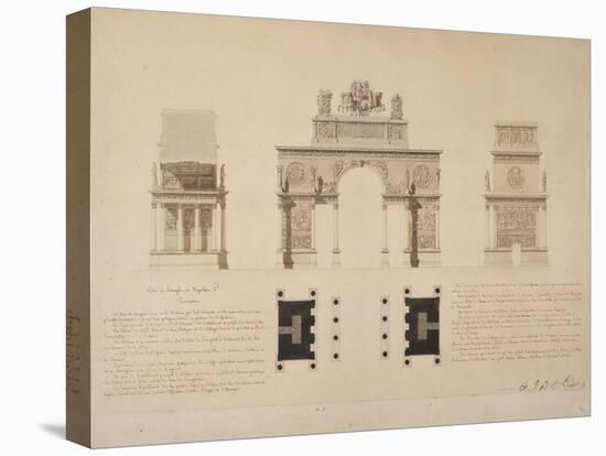 Triumphal Arch to the Emperor Napoleon I-Alexandre Gisors-Stretched Canvas