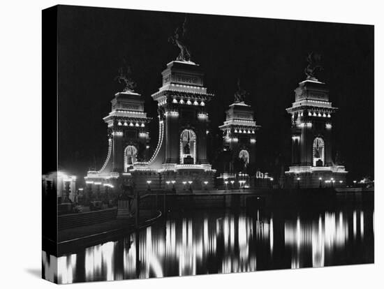 Triumphal Bridge Illuminated-null-Stretched Canvas