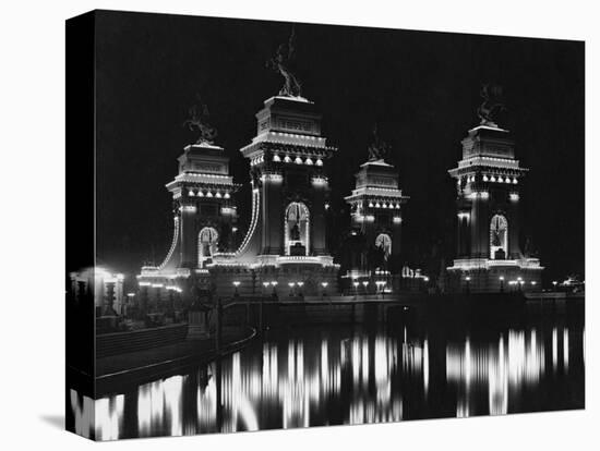 Triumphal Bridge Illuminated-null-Stretched Canvas