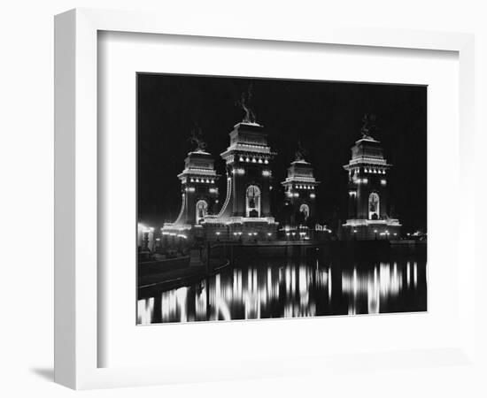 Triumphal Bridge Illuminated-null-Framed Photographic Print