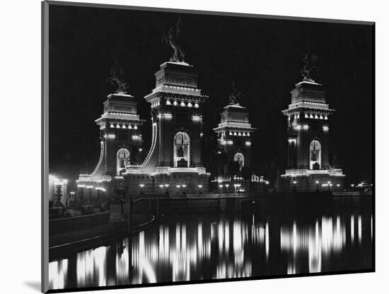 Triumphal Bridge Illuminated-null-Mounted Photographic Print