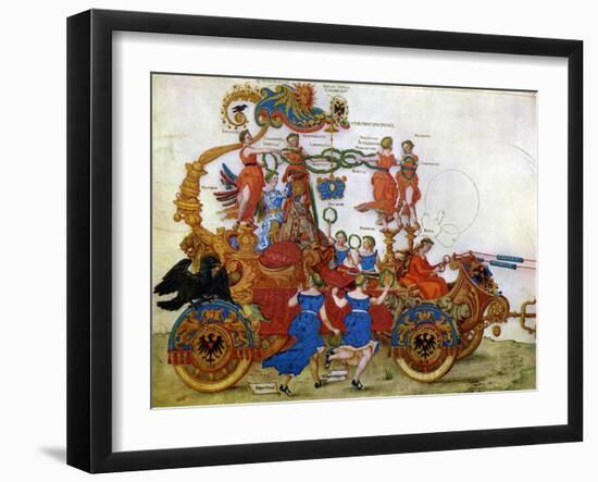 'Triumphal Car of the Emperor Maximilian I', 16th century.Artist: Albrecht Dürer-Albrecht Durer-Framed Giclee Print