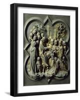 Triumphal Entry of Christ into Jerusalem, Gilded Bronze Panel-Lorenzo Ghiberti-Framed Giclee Print