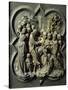 Triumphal Entry of Christ into Jerusalem, Gilded Bronze Panel-Lorenzo Ghiberti-Stretched Canvas