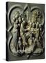 Triumphal Entry of Christ into Jerusalem, Gilded Bronze Panel-Lorenzo Ghiberti-Stretched Canvas
