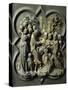 Triumphal Entry of Christ into Jerusalem, Gilded Bronze Panel-Lorenzo Ghiberti-Stretched Canvas