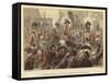 Triumphal Entry of the Duke of Wellington into Madrid, 1812-Gordon Frederick Browne-Framed Stretched Canvas