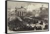 Triumphal Entry of the Prussian Army into Berlin, Troops Passing the Brandenburg Gate-null-Framed Stretched Canvas