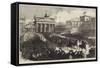 Triumphal Entry of the Prussian Army into Berlin, Troops Passing the Brandenburg Gate-null-Framed Stretched Canvas