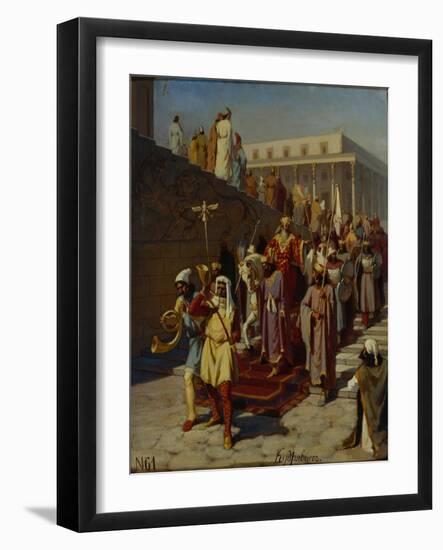 Triumphal Procession of Haman, 1875-Kozma Nikiforovich Kudryavtsev-Framed Giclee Print