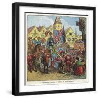 Triumphant Entry of King Henry V into London after the Battle of Agincourt-English School-Framed Giclee Print