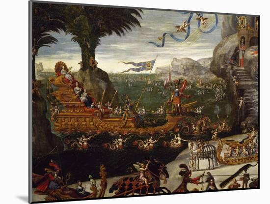 Triumphant Naval Ship of French Royal Family, Detail from L'Acqua, Circa 1640-Claude Deruet-Mounted Giclee Print