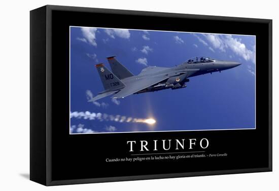 Triunfo. Cita Inspiradora Y Póster Motivacional-null-Framed Stretched Canvas