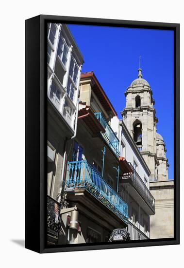 Triunfo Street in the Historic Centre, Vigo, Galicia, Spain, Europe-Richard Cummins-Framed Stretched Canvas