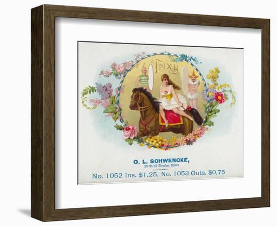 Trixy Brand Cigar Box Label-Lantern Press-Framed Art Print