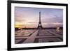 Trocadero and Eiffel Tower at Sunrise, Paris, Ile De France, France, Europe-Markus Lange-Framed Photographic Print