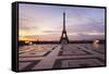 Trocadero and Eiffel Tower at Sunrise, Paris, Ile De France, France, Europe-Markus Lange-Framed Stretched Canvas