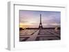 Trocadero and Eiffel Tower at Sunrise, Paris, Ile De France, France, Europe-Markus Lange-Framed Photographic Print