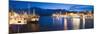 Trogir Town and Boat Docks at Night, Dalmatian Coast, Adriatic, Croatia, Europe-Matthew Williams-Ellis-Mounted Photographic Print