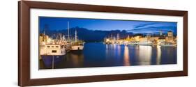 Trogir Town and Boat Docks at Night, Dalmatian Coast, Adriatic, Croatia, Europe-Matthew Williams-Ellis-Framed Photographic Print