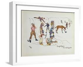 Troglodytic Conchologists, from 'The Leaguer of Ladysmith', 1900-Captain Clive Dixon-Framed Giclee Print