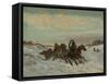 Troika on a Winter Road, End 1860s-Early 1870s-Nikolai Yegorovich Sverchkov-Framed Stretched Canvas