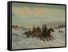 Troika on a Winter Road, End 1860s-Early 1870s-Nikolai Yegorovich Sverchkov-Framed Stretched Canvas