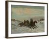 Troika on a Winter Road, End 1860s-Early 1870s-Nikolai Yegorovich Sverchkov-Framed Premium Giclee Print