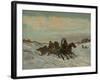 Troika on a Winter Road, End 1860s-Early 1870s-Nikolai Yegorovich Sverchkov-Framed Premium Giclee Print