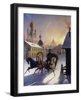 Troika on Stpetersburg Street-Carl Von Hampeln-Framed Giclee Print