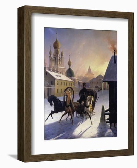 Troika on Stpetersburg Street-Carl Von Hampeln-Framed Giclee Print