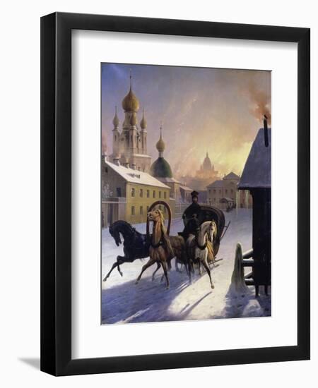 Troika on Stpetersburg Street-Carl Von Hampeln-Framed Giclee Print