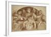 Trois anges musiciens dans une lunette-Baldassare Franceschini-Framed Giclee Print