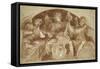 Trois anges musiciens dans une lunette-Baldassare Franceschini-Framed Stretched Canvas