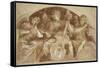 Trois anges musiciens dans une lunette-Baldassare Franceschini-Framed Stretched Canvas